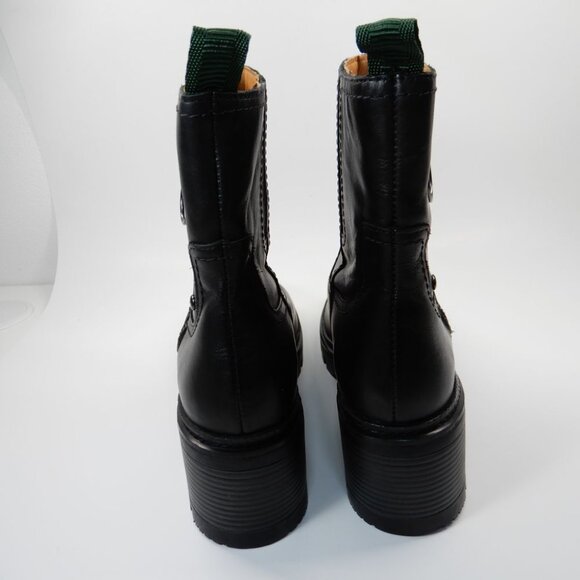 Pikolinos Valladolid Ankle Boots Size 38 7.5 8 Chunky Mid Heel Black Leather NEW - Picture 10 of 16